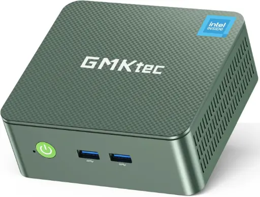 Mini PC GMKtec, Intel Twin Lake N150, 16 GB DDR4 RAM, Disco 512 GB PCIe M.2 SSD,  Salida video 4K Dual HDMI, Puertos USB3.2, WiFi 6, RJ45 
